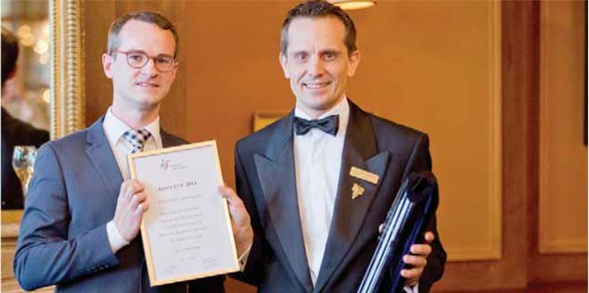 Christoph Kokemoor als Gewinner des DWI Alpen-Cup 2014 geehrt