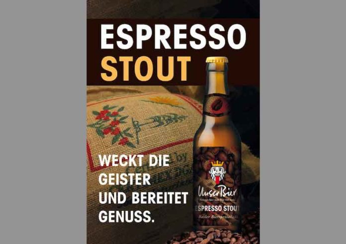 Die Basler Brauerei Unser Bier lanciert Espressostout